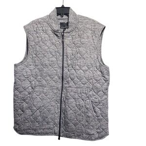 Banana Republic X-Large Gray Guilted Full Zip Vest